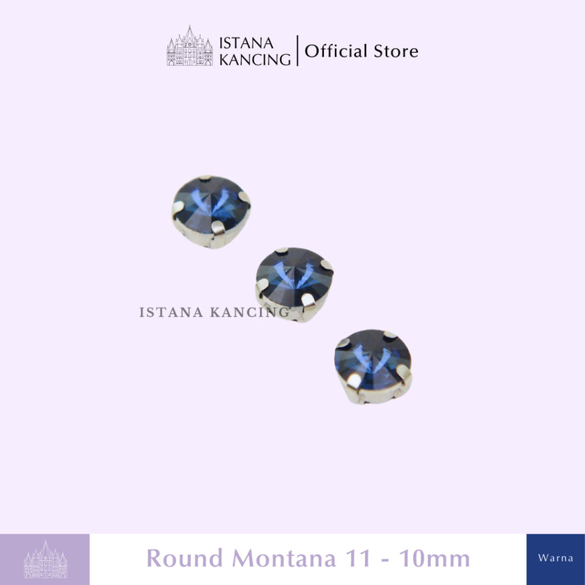 Round 10mm Rhinestone Kristal Cangkang