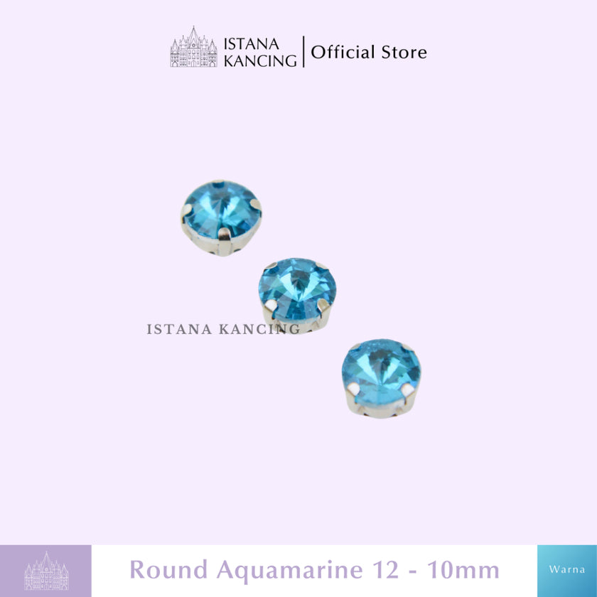 Round 10mm Rhinestone Kristal Cangkang