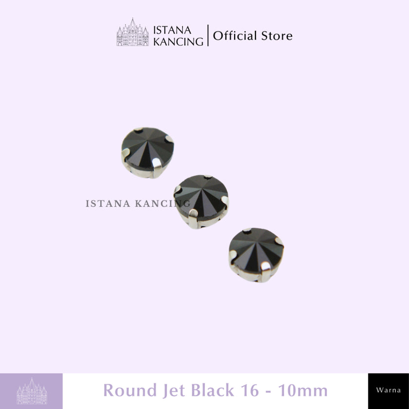 Round 10mm Rhinestone Kristal Cangkang
