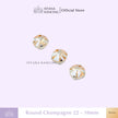 Round 10mm Rhinestone Kristal Cangkang