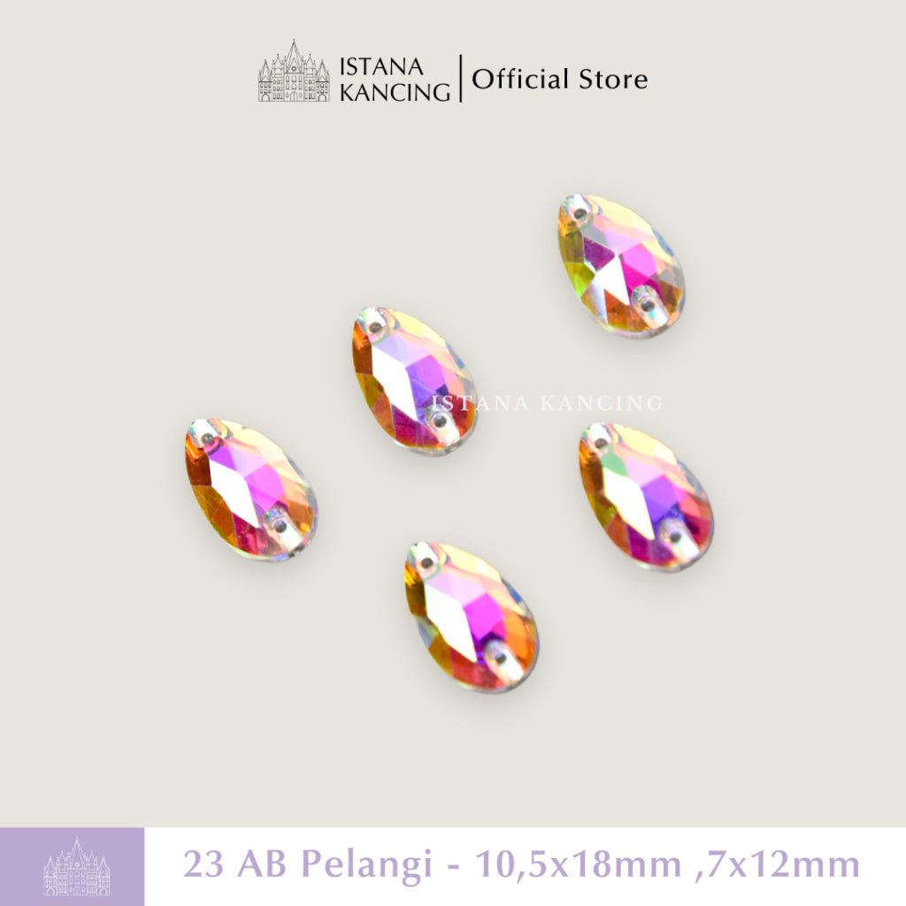 Kristal Jahit Tear Drop
