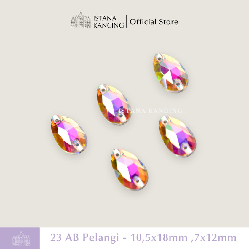 Kristal Jahit Tear Drop