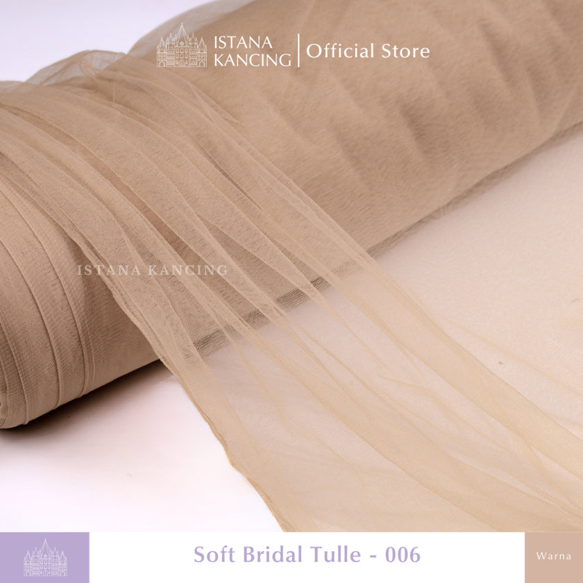 Kain Soft Tulle Lebar 150cm Brown Series