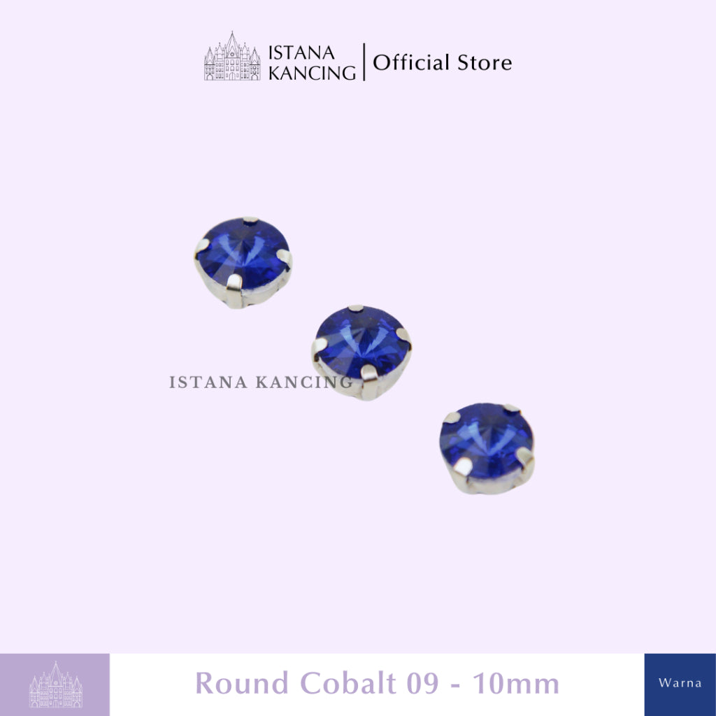 Round 10mm Rhinestone Kristal Cangkang