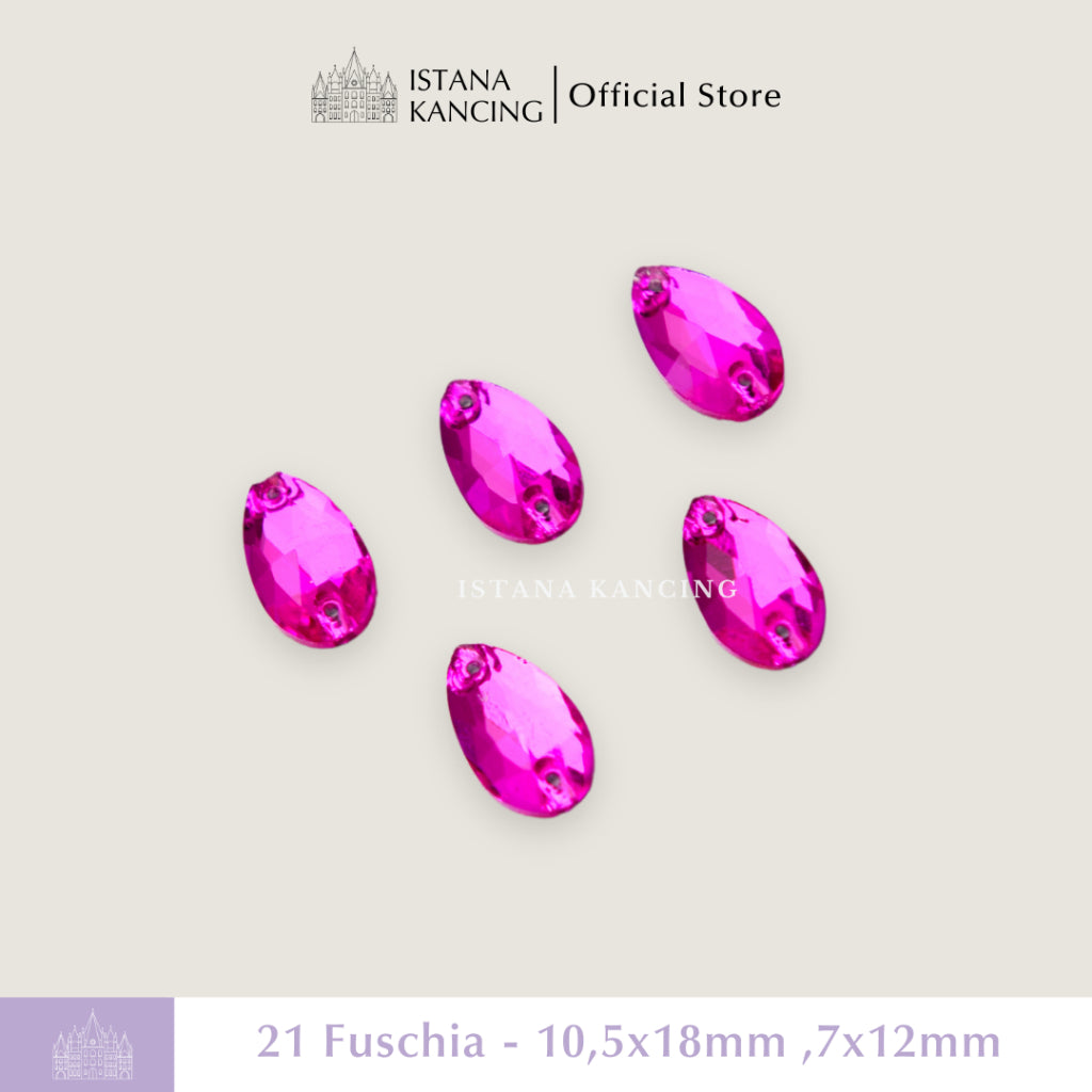 Kristal Jahit Tear Drop