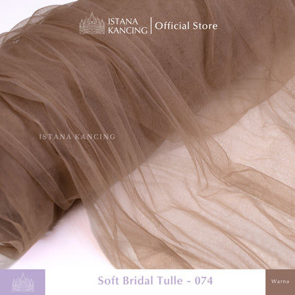 Kain Soft Tulle Lebar 150cm Brown Series