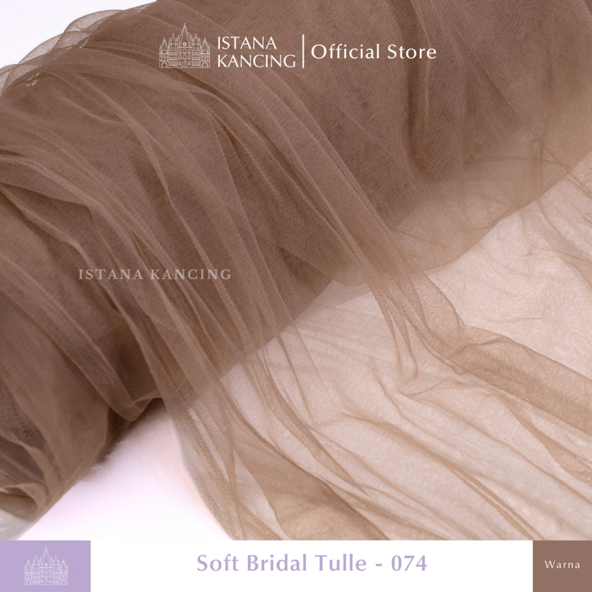 Kain Soft Tulle Lebar 150cm Brown Series