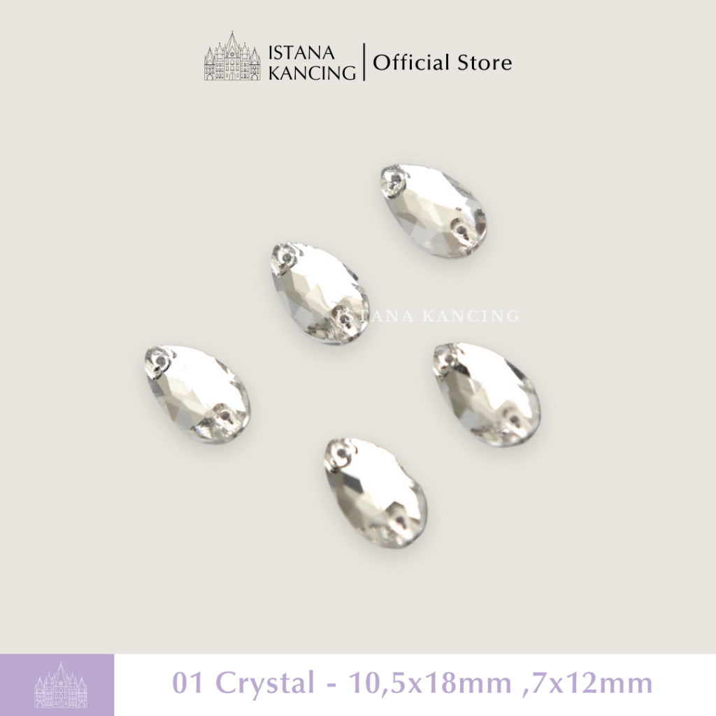 Kristal Jahit Tear Drop