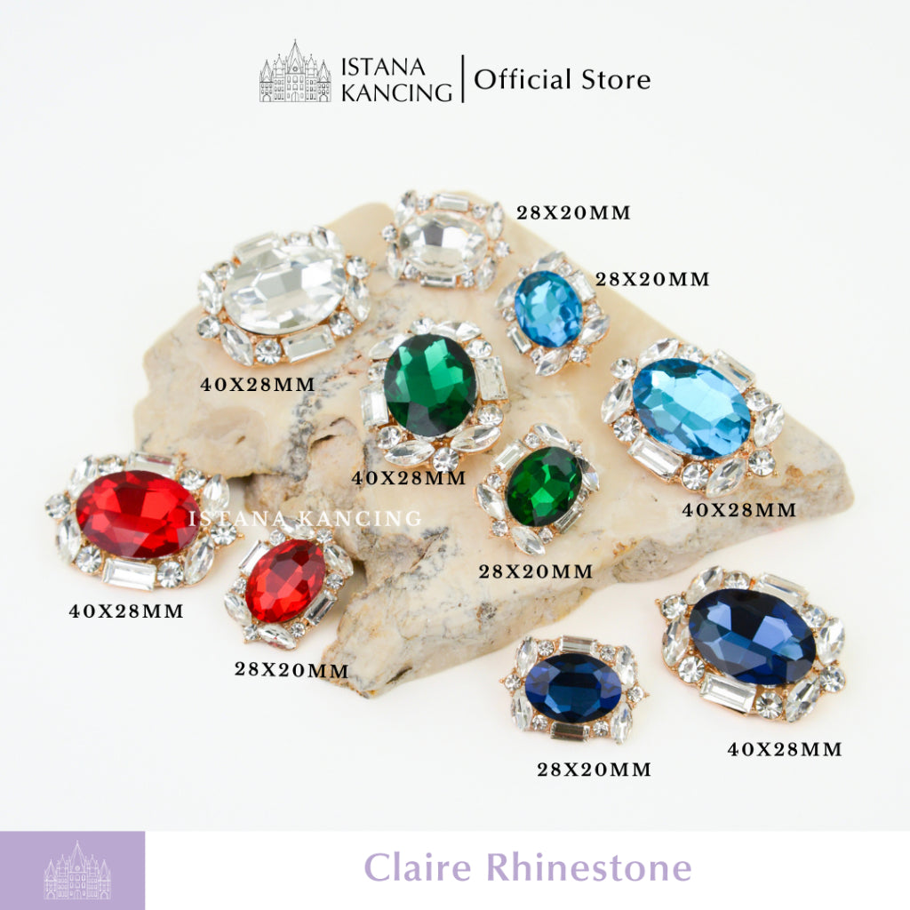 Claire Rhinestone Button