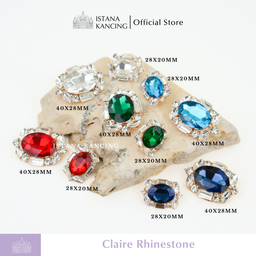 Claire Rhinestone Button