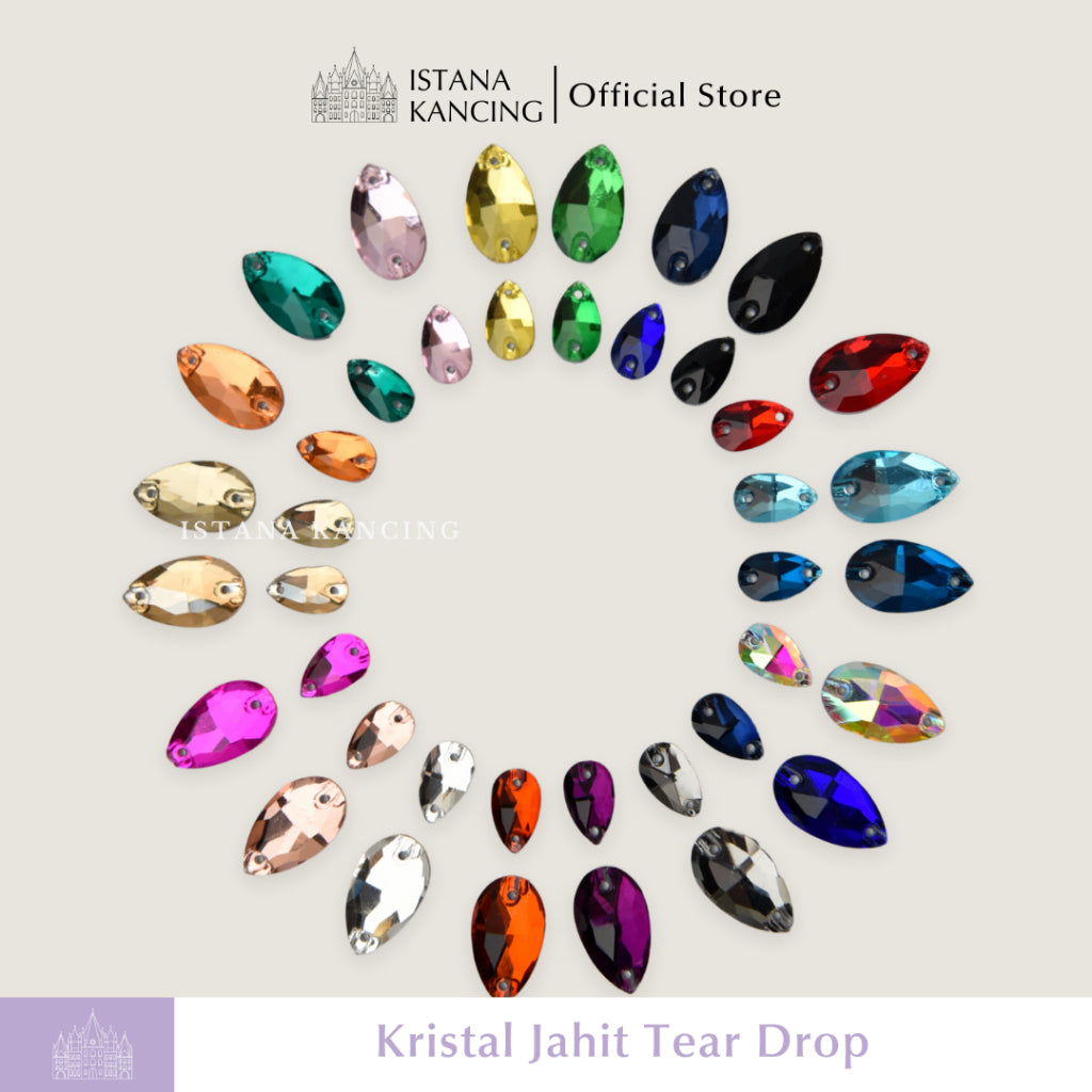 Kristal Jahit Tear Drop