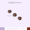 Round 10mm Rhinestone Kristal Cangkang