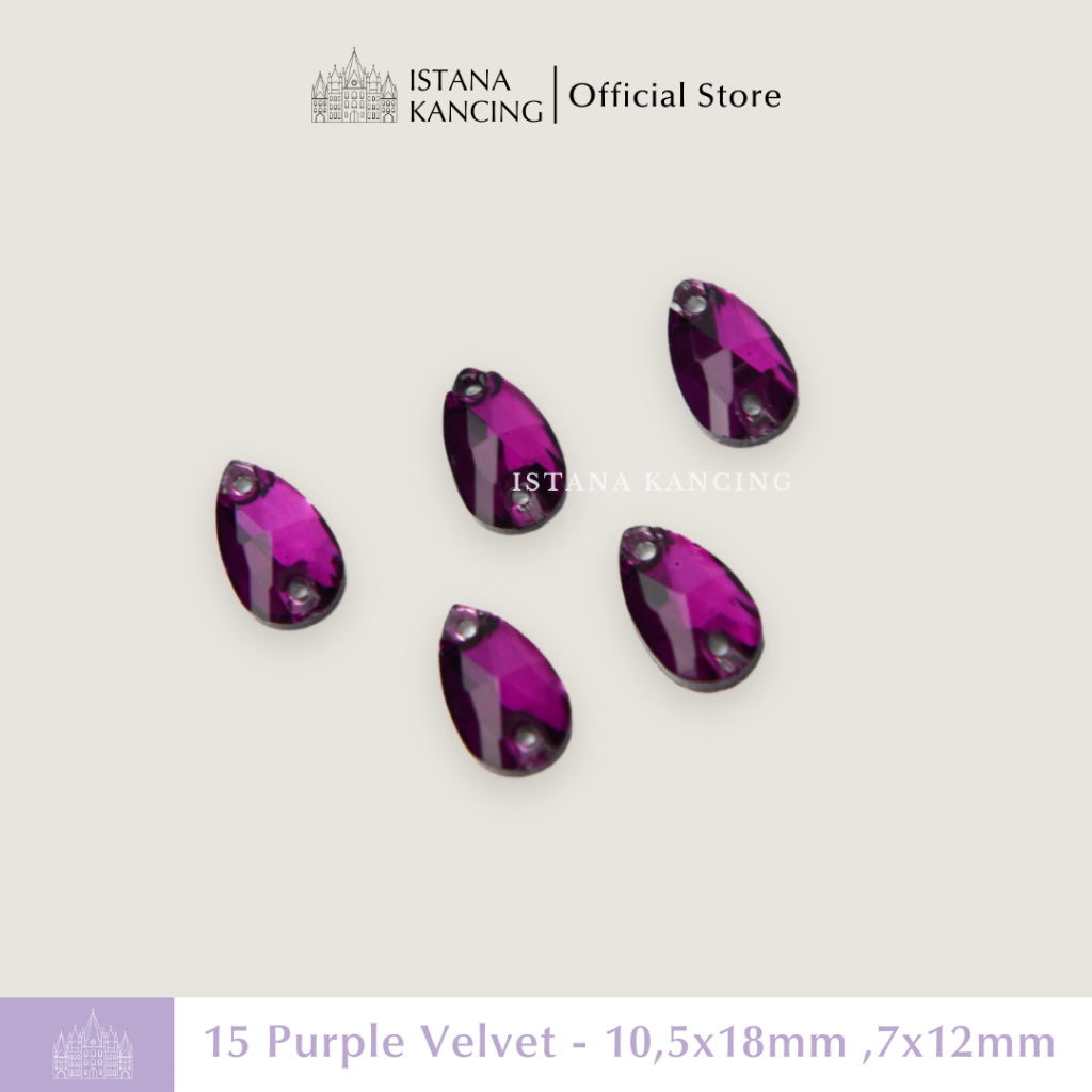 Kristal Jahit Tear Drop