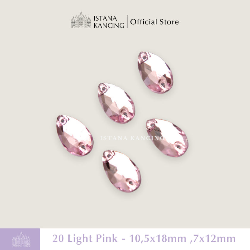 Kristal Jahit Tear Drop