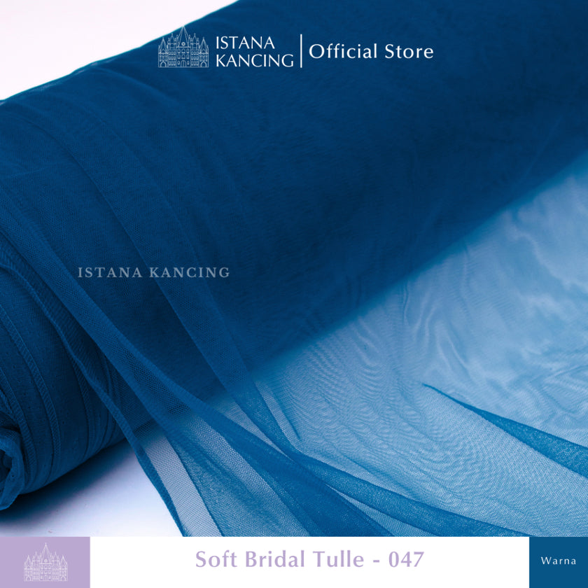 Kain Soft Tulle Lebar 150cm Blue Series