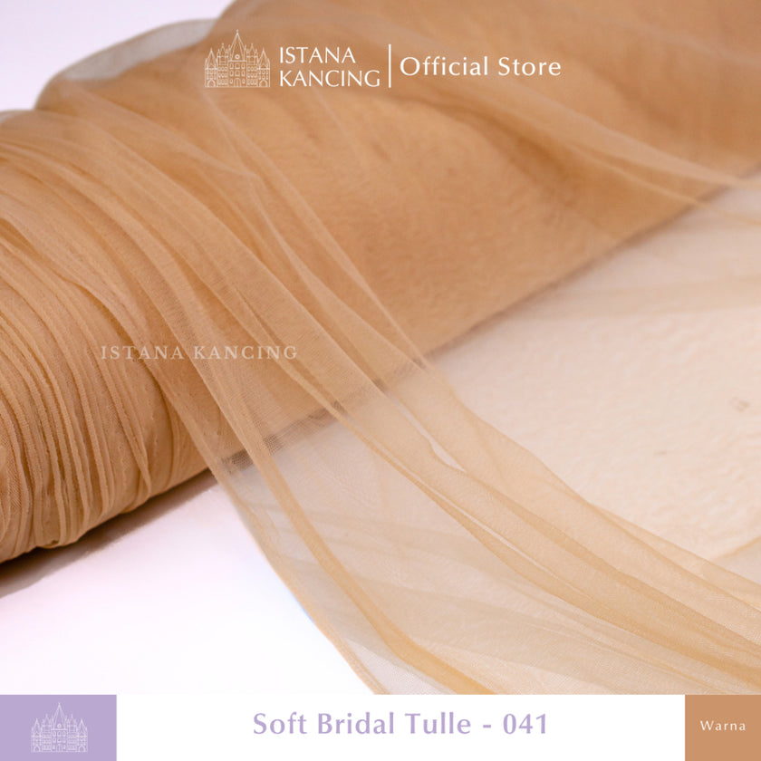 Kain Soft Tulle Lebar 150cm Brown Series