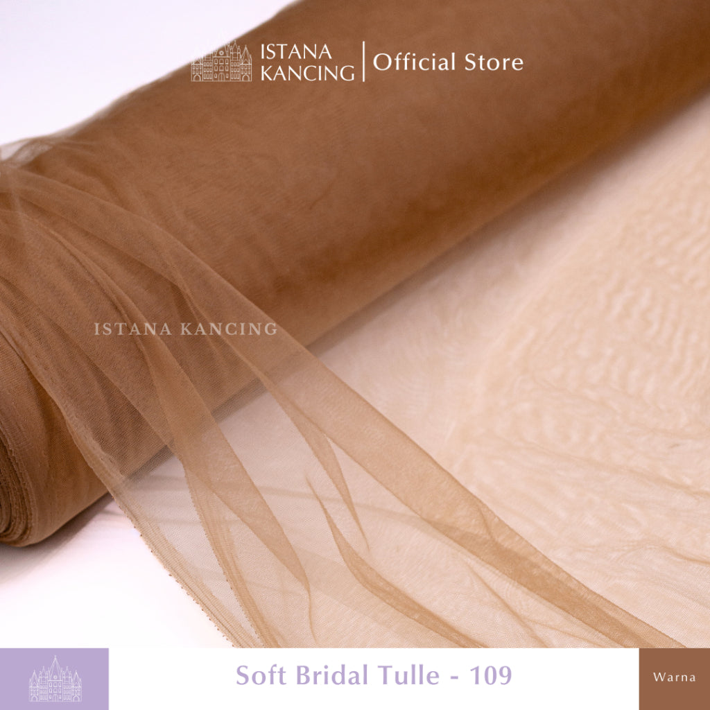 Kain Soft Tulle Lebar 150cm Brown Series