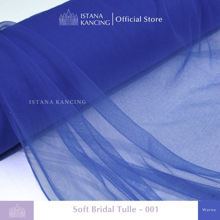 Kain Soft Tulle Lebar 150cm Blue Series