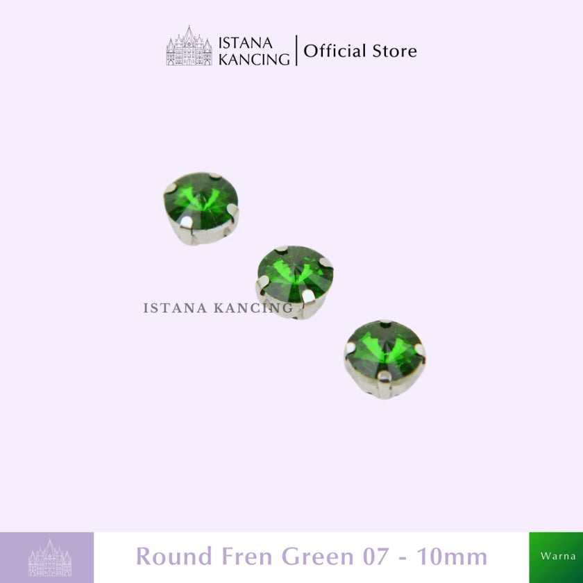 Round 10mm Rhinestone Kristal Cangkang