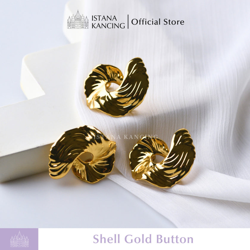 Kancing Jamur Shell Button | Aksesoris Kancing Unik Besar 36mm Premium Blazer Blouse Button| Istana Kancing.id