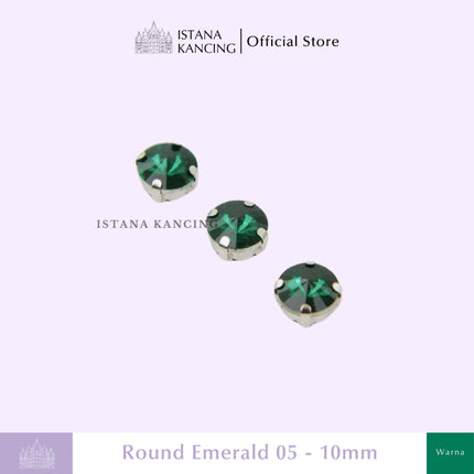 Round 10mm Rhinestone Kristal Cangkang