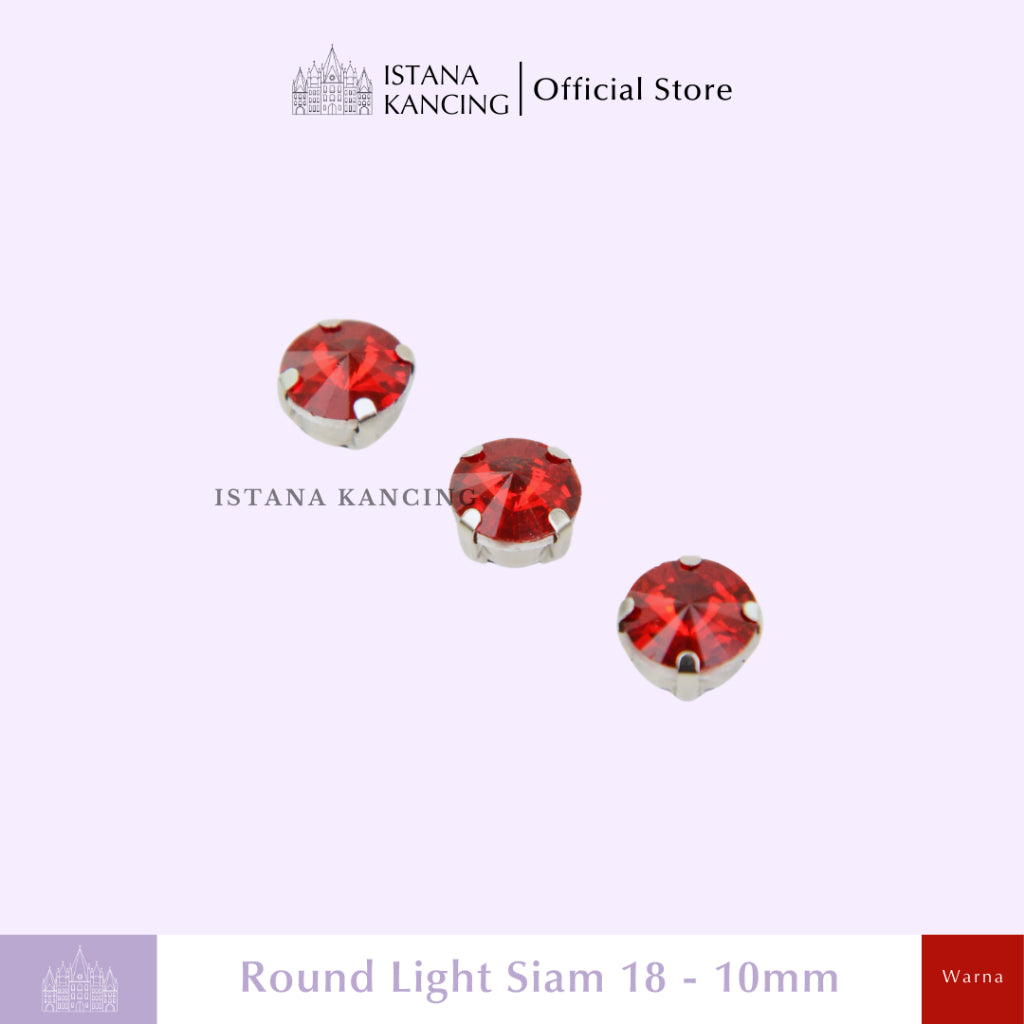 Round 10mm Rhinestone Kristal Cangkang