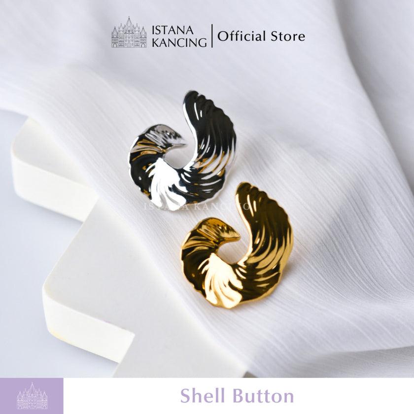 Kancing Jamur Shell Button | Aksesoris Kancing Unik Besar 36mm Premium Blazer Blouse Button| Istana Kancing.id