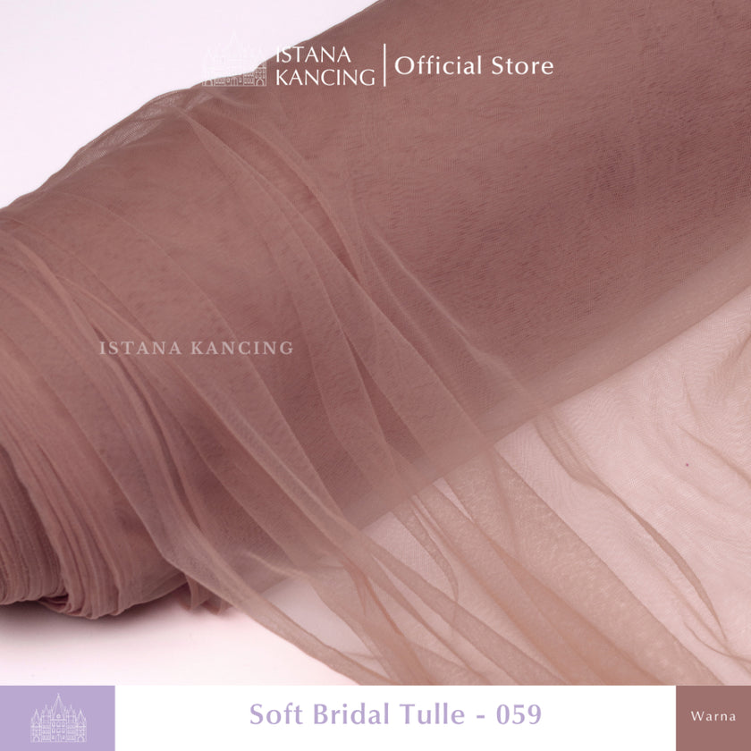 Kain Soft Tulle Lebar 150cm Brown Series