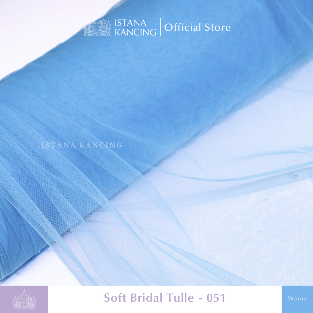 Kain Soft Tulle Lebar 150cm Blue Series