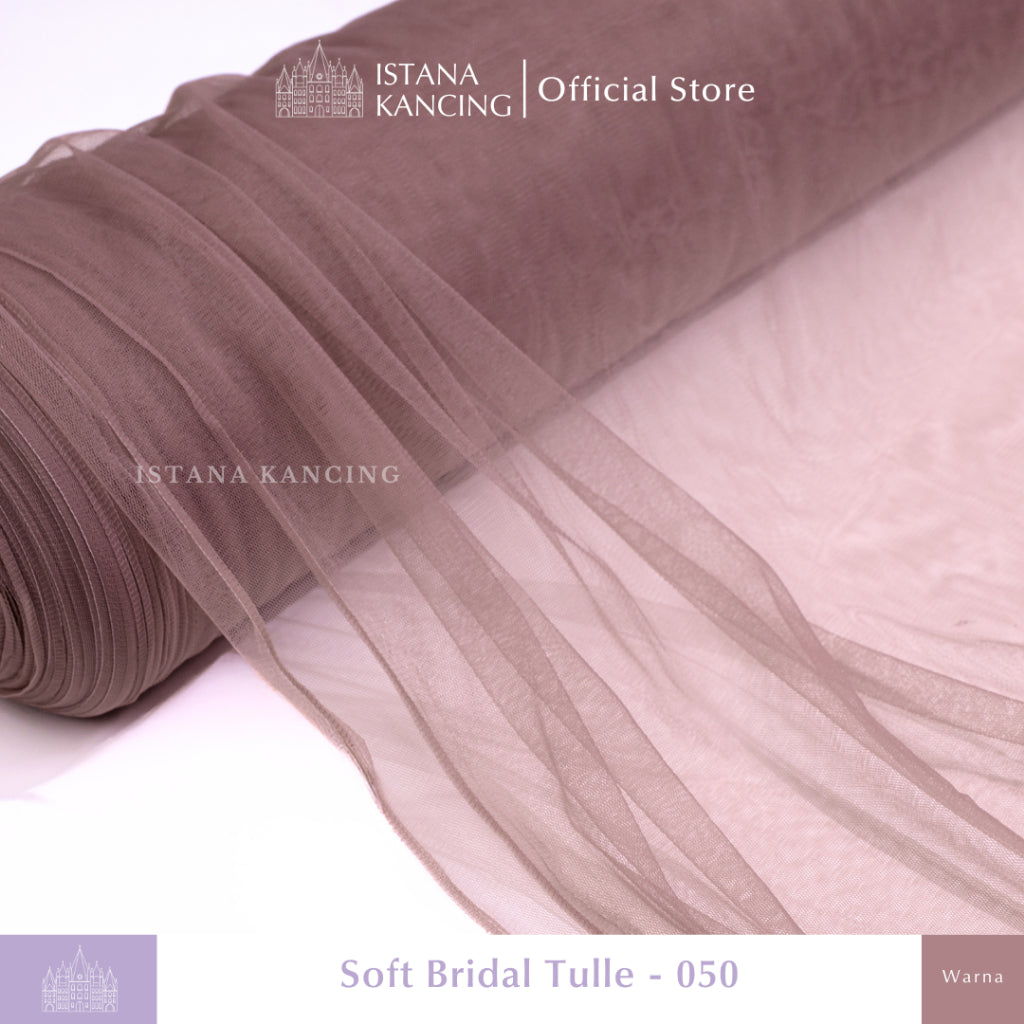 Kain Soft Tulle Lebar 150cm Brown Series