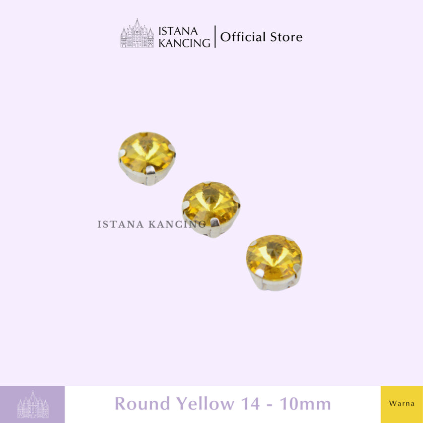 Round 10mm Rhinestone Kristal Cangkang