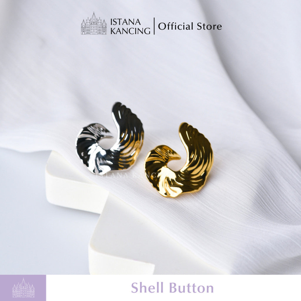 Kancing Jamur Shell Button | Aksesoris Kancing Unik Besar 36mm Premium Blazer Blouse Button| Istana Kancing.id
