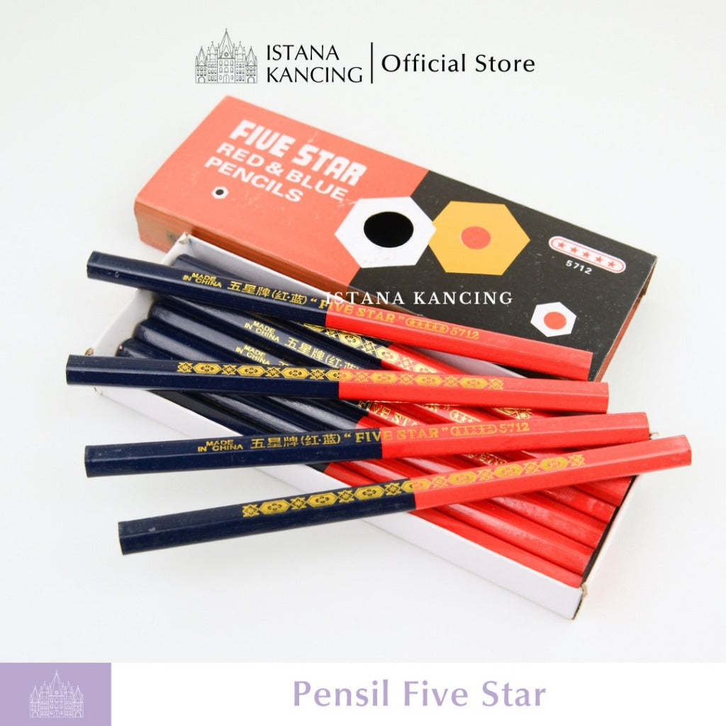 Pensil Pola Merah Biru Five Star Pensil Pola Jahit