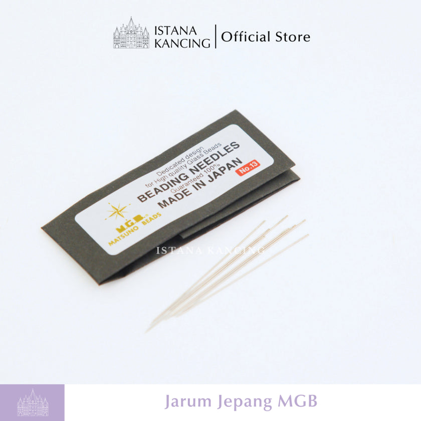 Jarum Jahit Payet Jepang MGB Matsuno Glass Beads Beading Needles No. 10, 13, 16