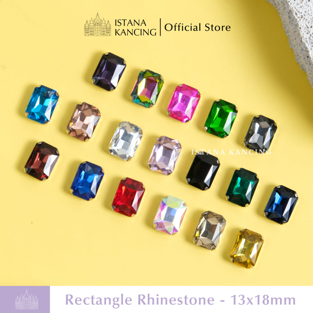 Rectangle Crystal Claw Setting 13x18mm