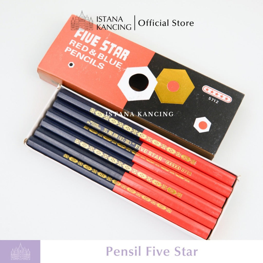 Pensil Pola Merah Biru Five Star Pensil Pola Jahit