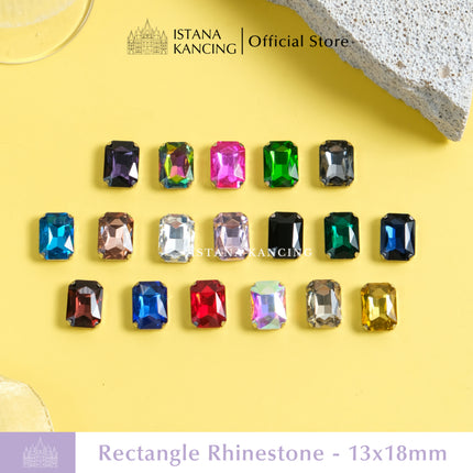 Pengaturan Cakar Kristal Persegi Panjang 13x18mm