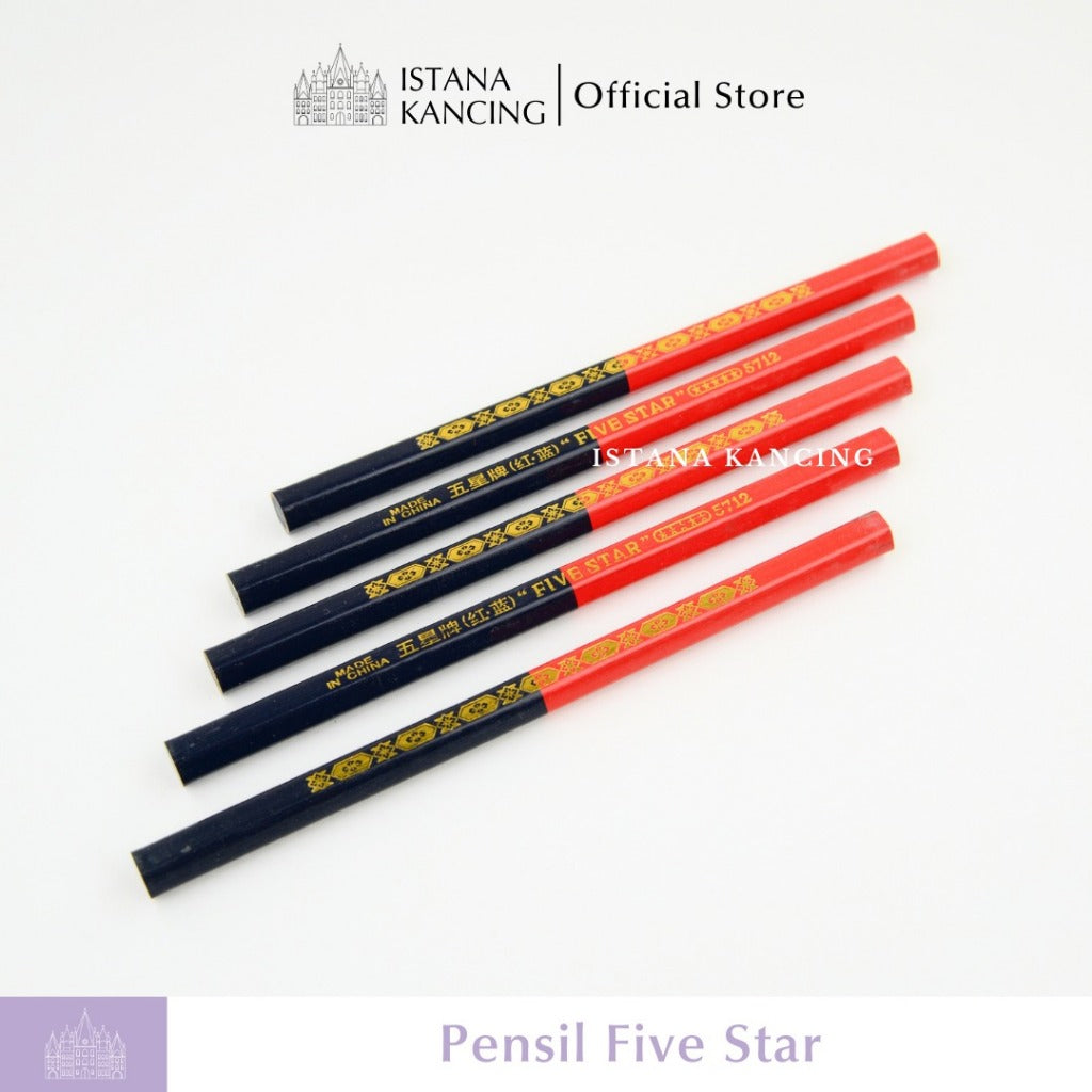 Pensil Pola Merah Biru Five Star Pensil Pola Jahit