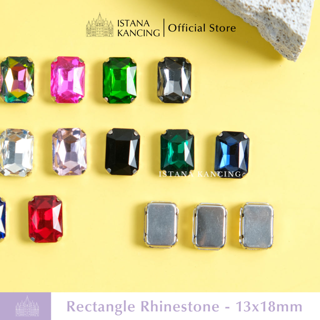 Rectangle Crystal Claw Setting 13x18mm
