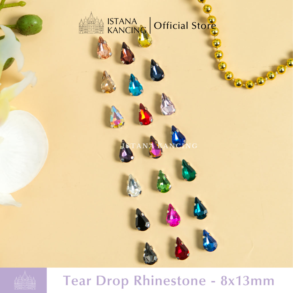 Kristal Cangkang Tear Drop 8x13mm