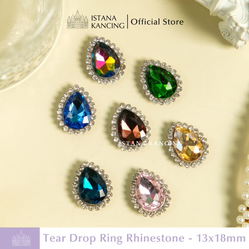 Tear Drop Ring 13x18mm