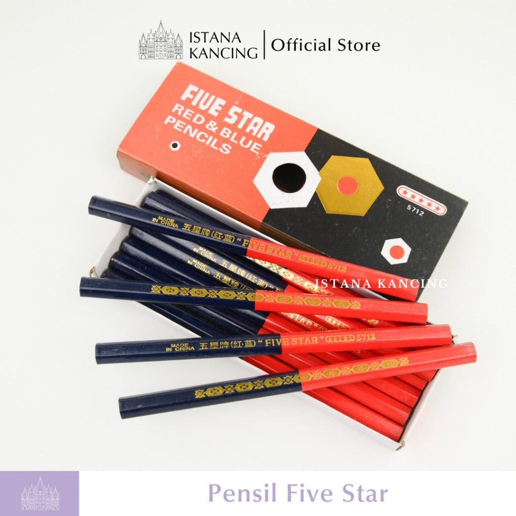 Pensil Pola Merah Biru Five Star Pensil Pola Jahit