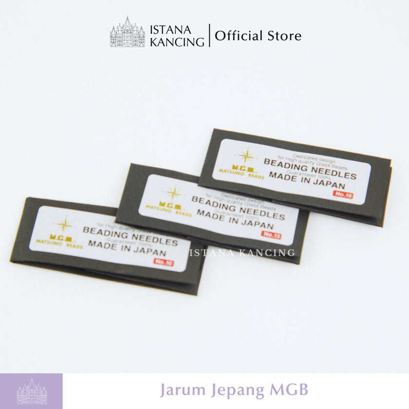 Jarum Jahit Payet Jepang MGB Matsuno Glass Beads Beading Needles No. 10, 13, 16