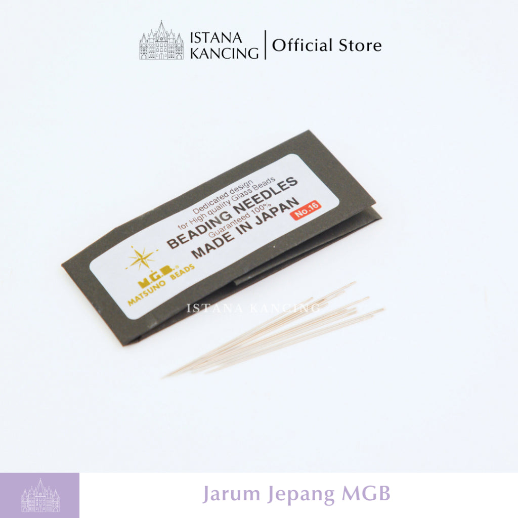 Jarum Jahit Payet Jepang MGB Matsuno Glass Beads Beading Needles No. 10, 13, 16