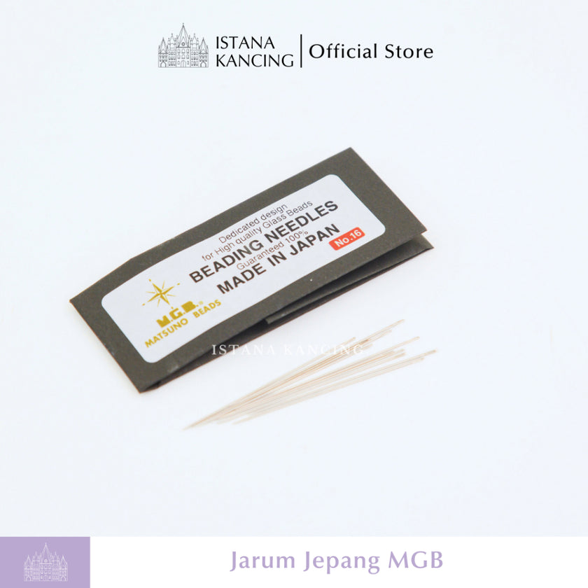 Jarum Jahit Payet Jepang MGB Matsuno Glass Beads Beading Needles No. 10, 13, 16