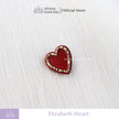 Elizabeth Heart Button