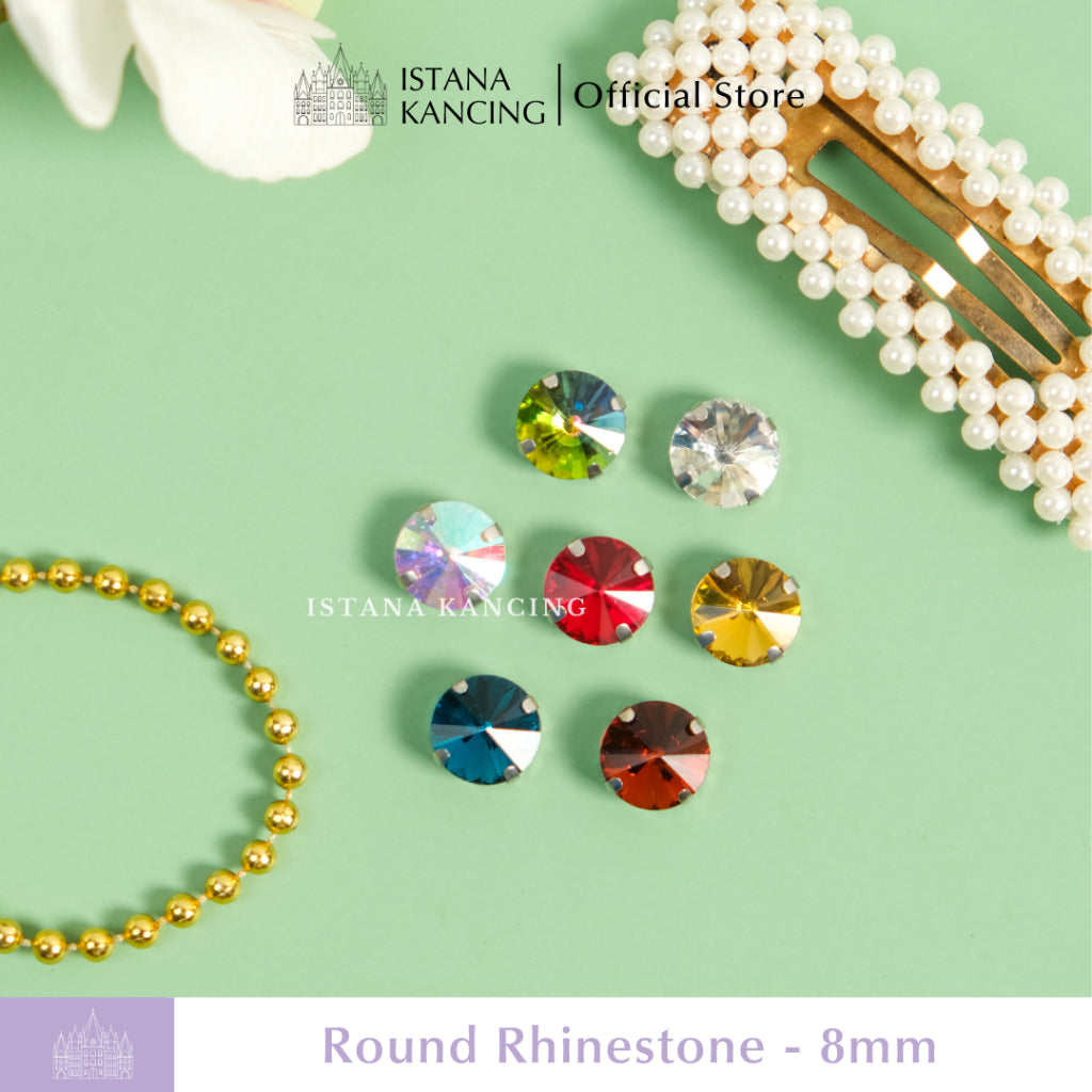 Pengaturan Cakar Kristal Bulat 8mm