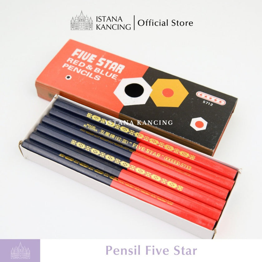 Pensil Pola Merah Biru Five Star Pensil Pola Jahit