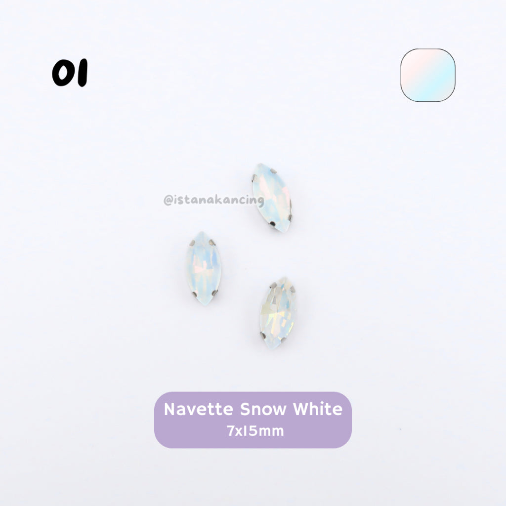 Navette Pastel Rhinestone