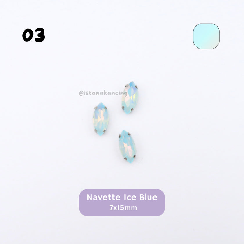 Navette Pastel Rhinestone